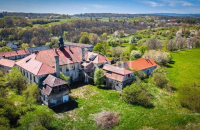 Schloss erwerben Brody, Zámek Brody, okres Louny, Drohnenfoto
