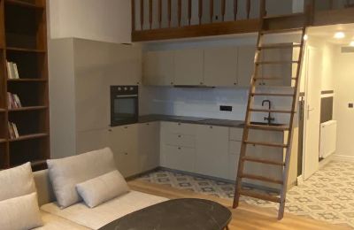 Apartment in historischem Gebäude kaufen Lubiechowo, Pałac w Lubiechowie, Westpommern, Widok na otwartą kuchnię 