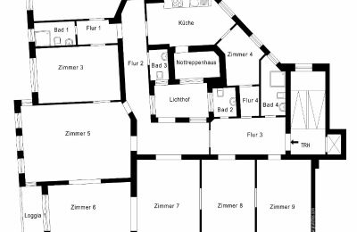 Immobilie Charlottenburg-Wilmersdorf, Schmargendorf, Grundriss 1