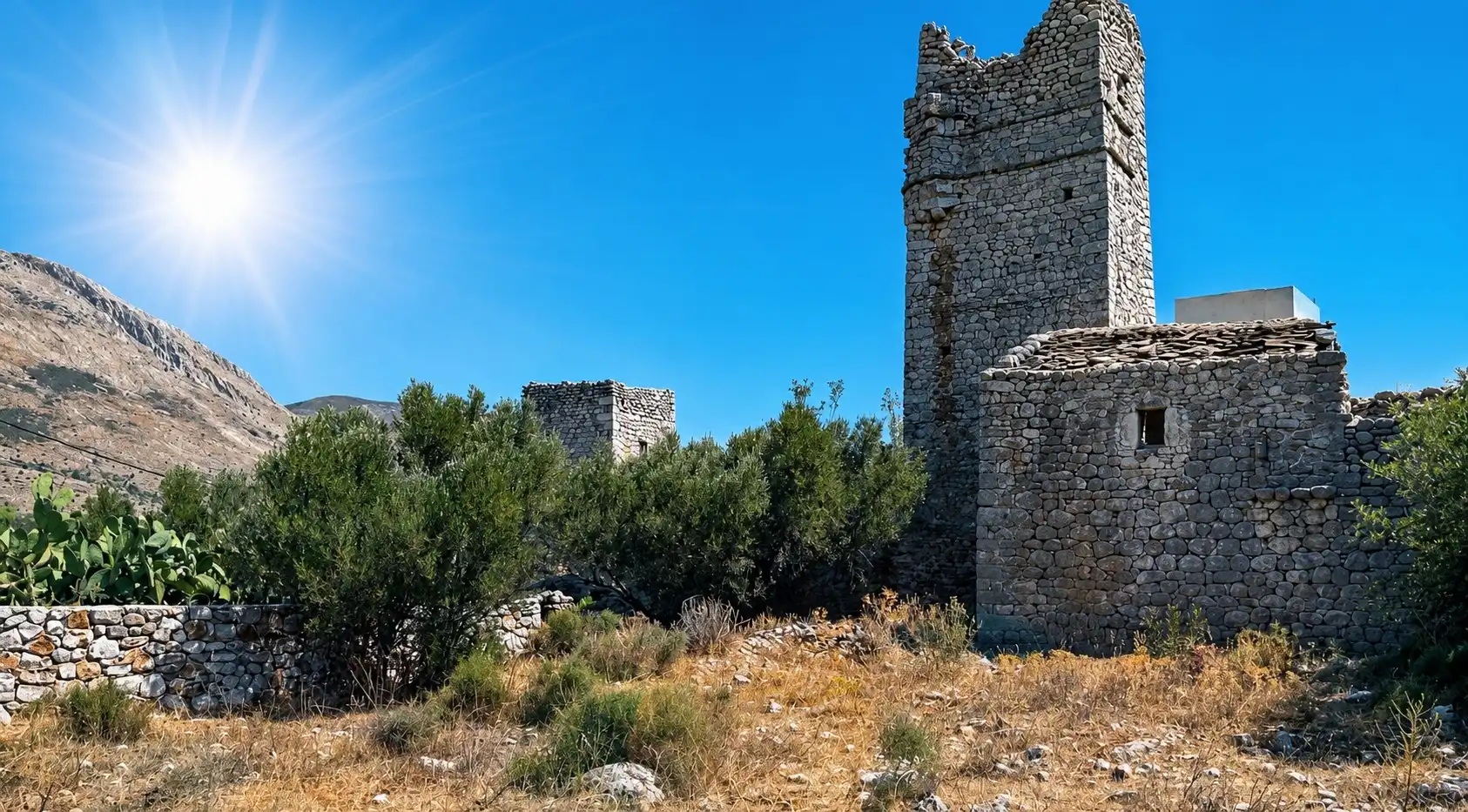 Immagini Authentic Historic Mani Stone Tower – Restoration Opportunity Near the Sea