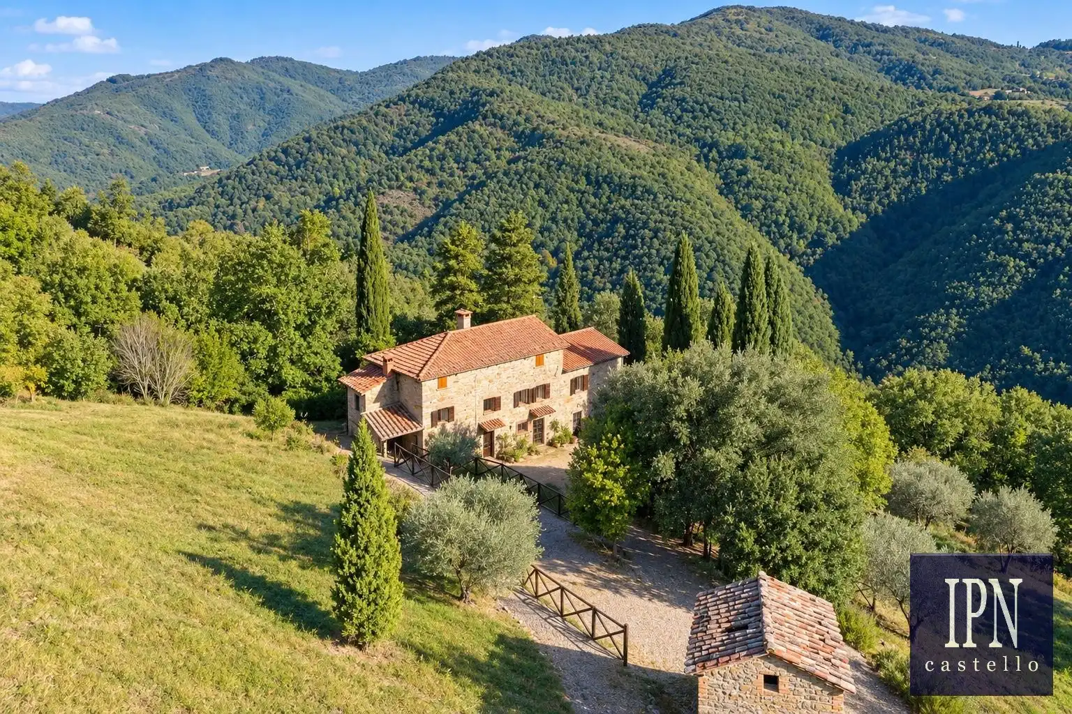 Immagini Casa colonica con oliveto e vista panoramica tra Toscana e Umbria