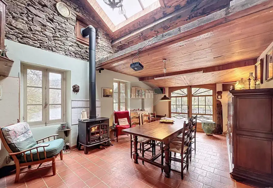 Restaurierte Mühle in Südfrankreich, Innenansicht